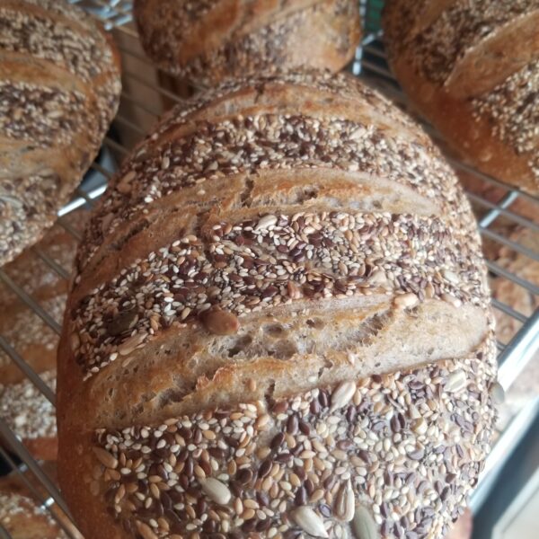Miche au levain avec 25% farine intégrale