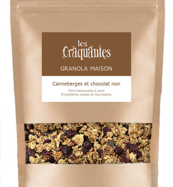 Granola Canneberges et chocolat noir 500 g